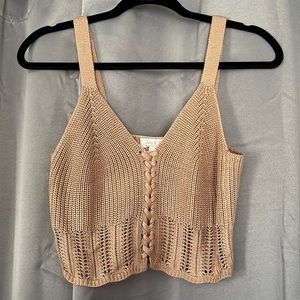Large Jolie & Joy Sweater Crop Tank